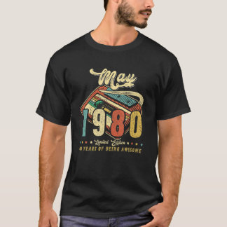 Vintager MAI 1980, 1980, 40. Geburtstag 40 Jahre T-Shirt