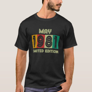 Vintager Mai 1981 41 Jahre alter Geburtstag T-Shirt