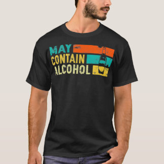 Vintager Mai enthält Alkohol Funny Beer Drink T-Shirt