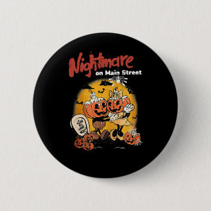 Vintager Mainstreet Halloween Pumpkin On Head Beän Button