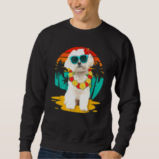 Vintager maltesischer Sommerurlaub tropisch Sweatshirt