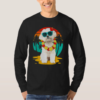 Vintager maltesischer Sommerurlaub tropisch T-Shirt