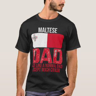 Vintager maltesischer Vater - Malta-Flaggenentwurf T-Shirt