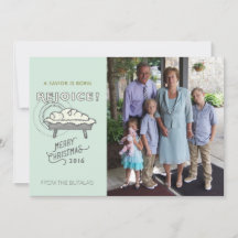 Vintager Manager Religiöses Foto Weihnachtskarte