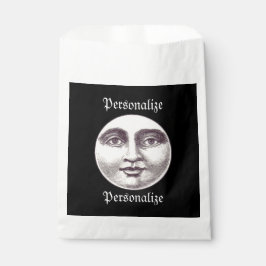 Vintager Mann im Vollmond Gesicht Schwarz-weiß Geschenktütchen