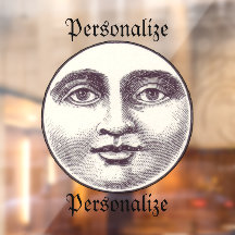 Vintager Mann im Vollmondgesicht