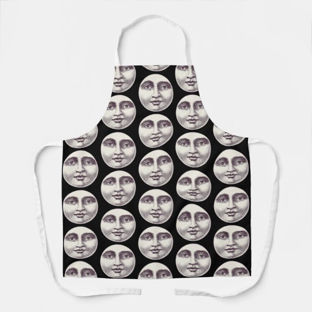 Vintager Mann im Vollmondgesicht Schürze (Vorderseite)