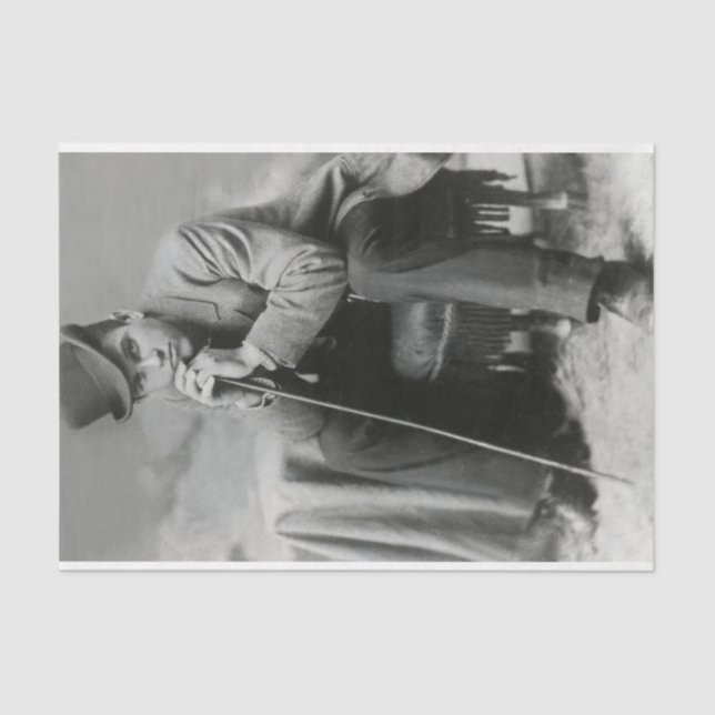 Vintager Mann in Top-Hat-Tissue-Papier Seidenpapier (Vorderseite)