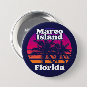 Vintager Marco Island Beach Florida Button