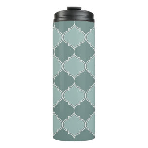 Vintager marokkanischer Trellis Vierblättriger nah Thermosbecher