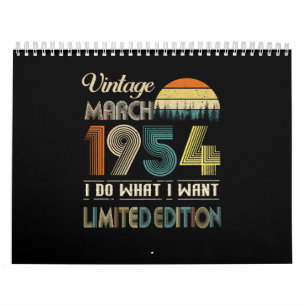 Vintager März 1954 Was ich Woll Limited Edition Kalender