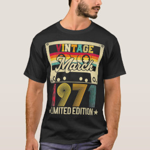 Vintager März 1971 51. Geburtstagsgeschenk Männer T-Shirt