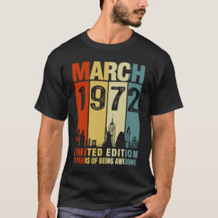 Vintager März 1972 51. Geburtstag 51 Jahre alt T-Shirt