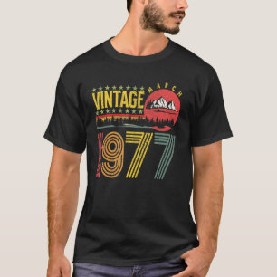 Vintager März 1977 45 Jahre alt Geburtstag T-Shirt