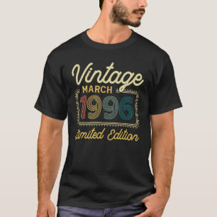 Vintager März 1996 26 Jahre alter Geburtstag T-Shirt