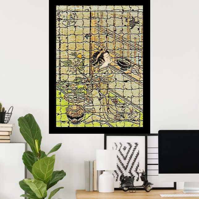 Vintager May Cuckoo mit modernem Kunstposter Poster (Heimbüro)
