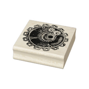 Vintager mechanischer Gang-Gummikunst-Briefmarke Gummistempel
