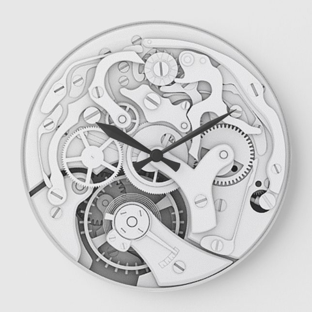 Vintager Mechanismus Große Wanduhr (Vorderseite)