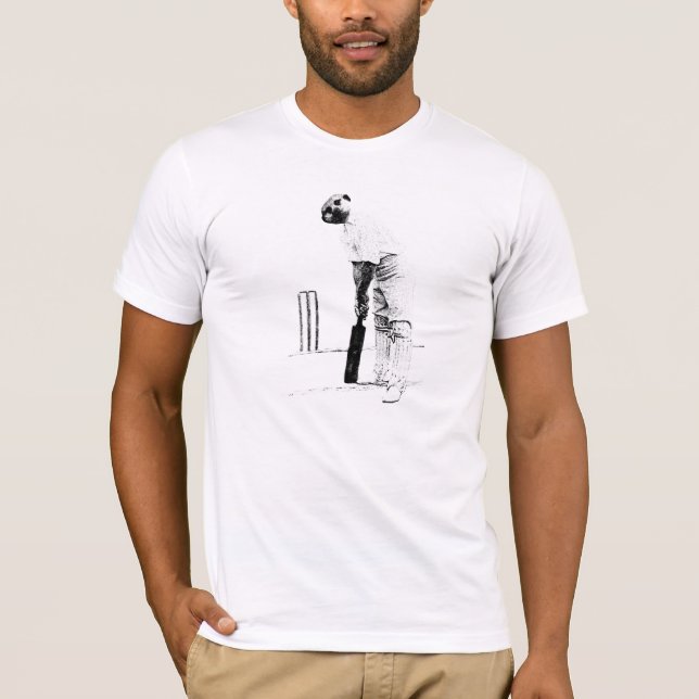 Vintager meercat Cricketer T-Shirt (Vorderseite)