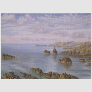 Vintager Meeresufer Antiker Ozean Küste Dekoupage Seidenpapier