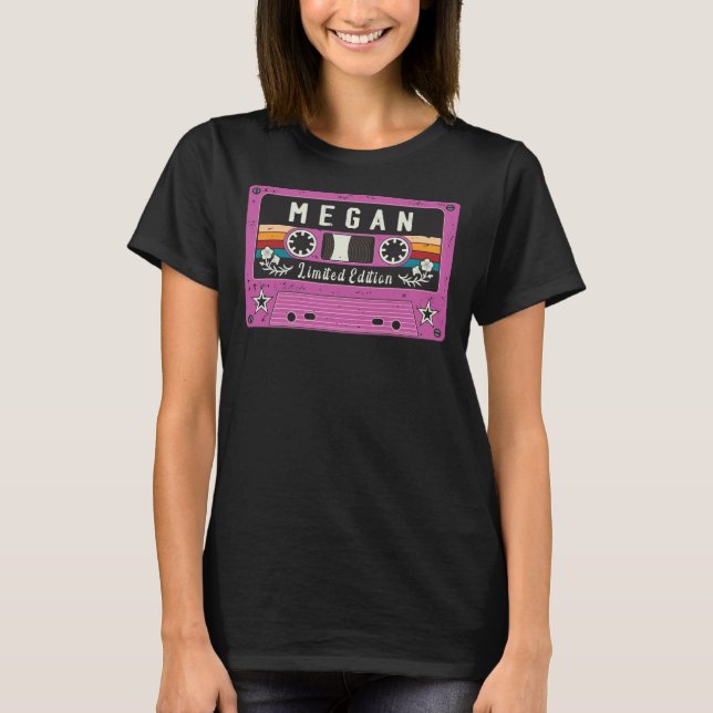 Vintager Megan Name T - Shirt (Vorderseite)