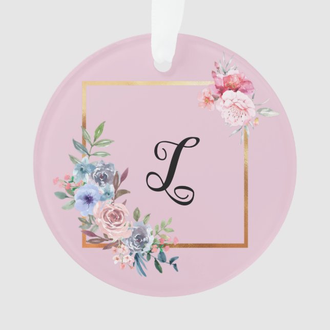 Vintager, mehrfarbiger Text für Blume Ornament (Vorderseite)