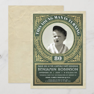 Vintager Meilenstein Einladungen zum Foto