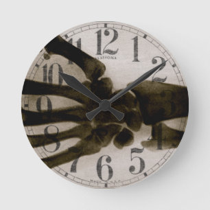 Vintager menschlicher runde wanduhr