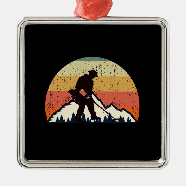 Vintager Metalldetektor Ornament Aus Metall (Vorne)