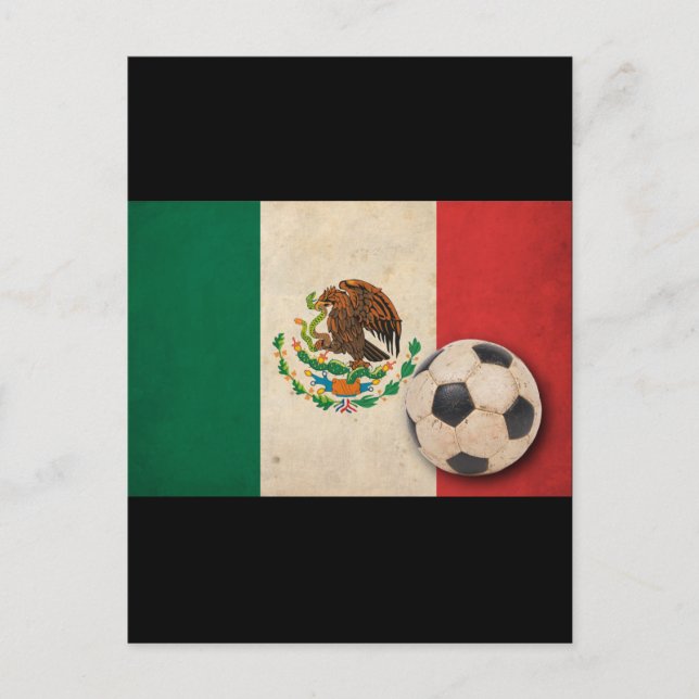 Vintager Mexiko-Fußball Postkarte (Vorderseite)