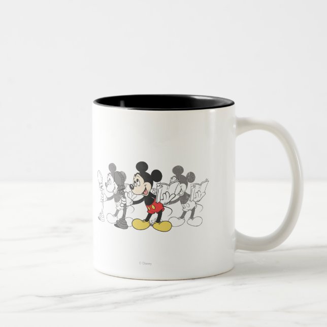 Vintager Mickey Zweifarbige Tasse (Rechts)
