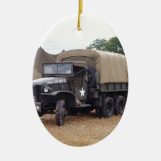 Vintager Militär-LKW Keramikornament