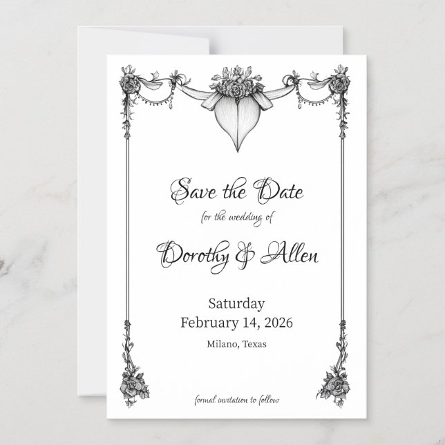 Vintager Minimalismus dünne Magnetkarte Magneteinladung (Vorderseite)