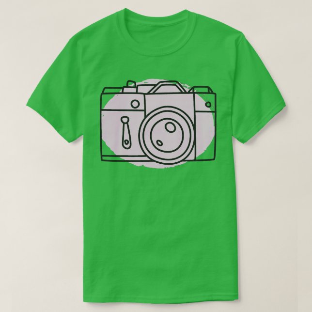 Vintager Minimalistischer Kamerahograf T-Shirt (Design vorne)