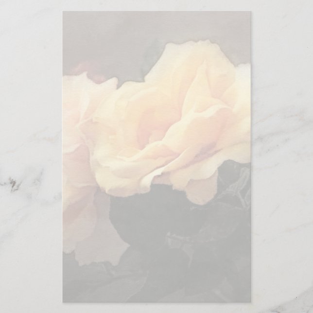 Vintager mit Blumenhintergrund der Kunst in den Briefpapier (Vorderseite)