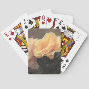Vintager mit Blumenhintergrund der Kunst in den Spielkarten