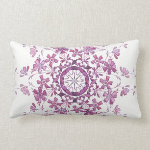 Vintager Mit Blumenmandala. Lendenkissen