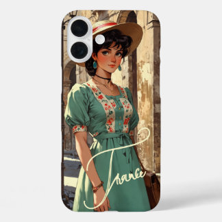 Vintager Mit Monogramm Fall - Mate iPhone iPhone 16 Plus Hülle