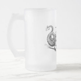 Vintager mittelalterlicher Drache Mattglas Bierglas