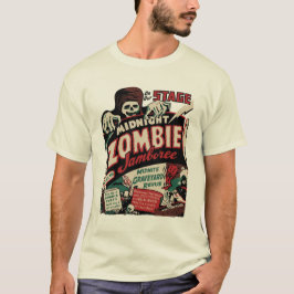 Vintager "Mitternachtszombie-Fest-" T - Shirt