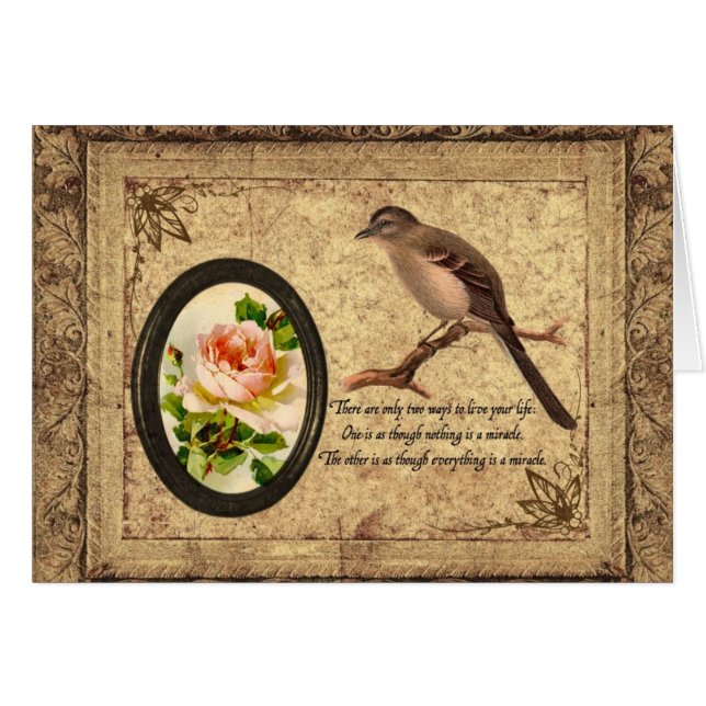 Vintager Mockingvogel (Vorderseite (Horizontal))