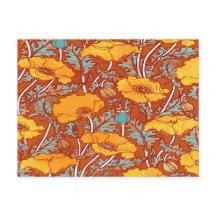 Vintager Mohn ~ Postkarte