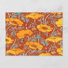 Vintager Mohn ~ Postkarte