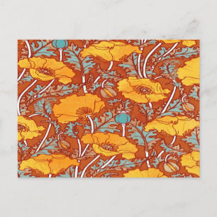 Vintager Mohn ~ Postkarte