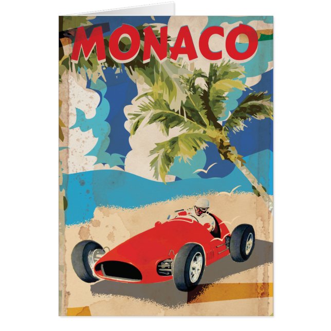 VINTAGER MONACO RACING REISEPOSTER (Vorne)