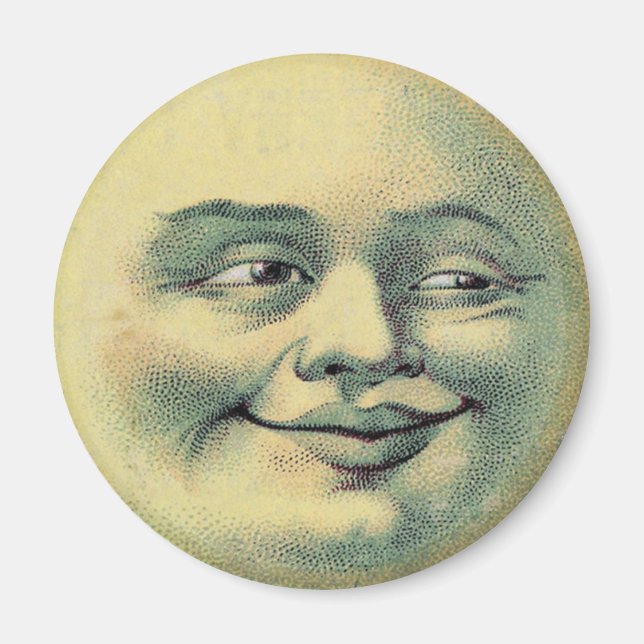 Vintager Mond Magnet (Vorne)