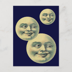 Vintager Mond Postkarte
