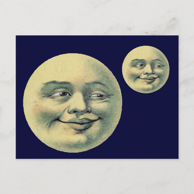 Vintager Mond Postkarte (Vorderseite)