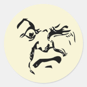 Vintager Mond Runder Aufkleber