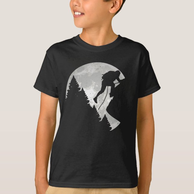 Vintager Mondfelsen Klettern Bergsteigen T-Shirt (Vorderseite)